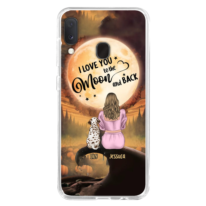 Personalized Memorial Pet Mom Phone Case - Gift Idea For Dog/Cat Owners - I Love You To The Moon And Back - Case For iPhone/Samsung