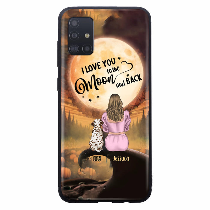 Personalized Memorial Pet Mom Phone Case - Gift Idea For Dog/Cat Owners - I Love You To The Moon And Back - Case For iPhone/Samsung