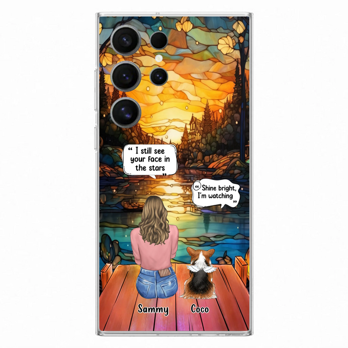 Personalized Memorial Pet Phone Case - Memorial Gift Idea For Dog/Cat/Rabbits Owners - I Still See Your Face In The Stars - Case For iPhone/Samsung