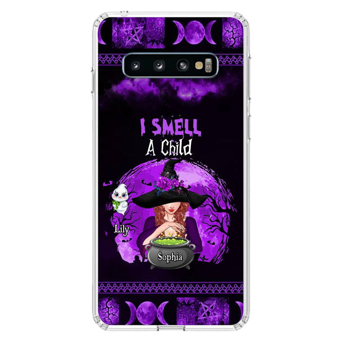 Personalized Witch Phone Case - Up to 10 Children - Halloween Gift Idea for Family - I Smell Children - Case for iPhone/Samsung