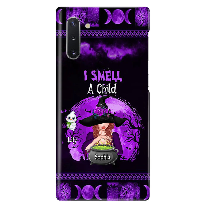 Personalized Witch Phone Case - Up to 10 Children - Halloween Gift Idea for Family - I Smell Children - Case for iPhone/Samsung
