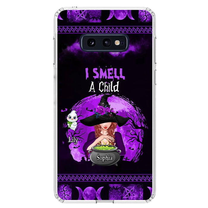 Personalized Witch Phone Case - Up to 10 Children - Halloween Gift Idea for Family - I Smell Children - Case for iPhone/Samsung