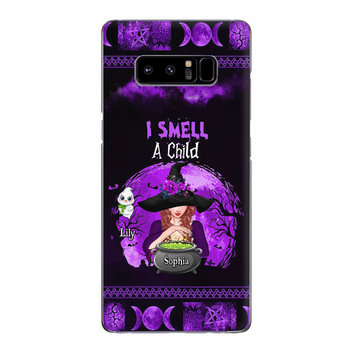 Personalized Witch Phone Case - Up to 10 Children - Halloween Gift Idea for Family - I Smell Children - Case for iPhone/Samsung