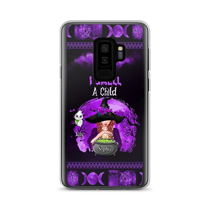 Personalized Witch Phone Case - Up to 10 Children - Halloween Gift Idea for Family - I Smell Children - Case for iPhone/Samsung