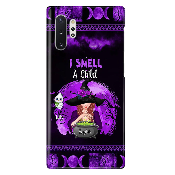 Personalized Witch Phone Case - Up to 10 Children - Halloween Gift Idea for Family - I Smell Children - Case for iPhone/Samsung