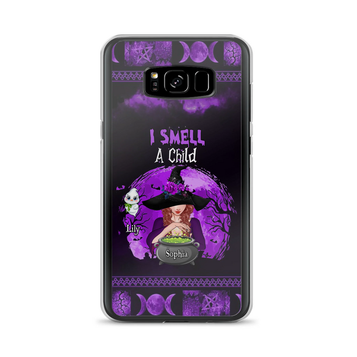 Personalized Witch Phone Case - Up to 10 Children - Halloween Gift Idea for Family - I Smell Children - Case for iPhone/Samsung