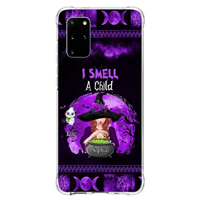 Personalized Witch Phone Case - Up to 10 Children - Halloween Gift Idea for Family - I Smell Children - Case for iPhone/Samsung