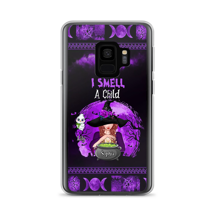 Personalized Witch Phone Case - Up to 10 Children - Halloween Gift Idea for Family - I Smell Children - Case for iPhone/Samsung