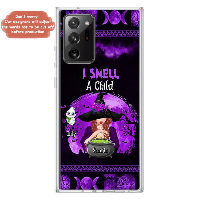 Personalized Witch Phone Case - Up to 10 Children - Halloween Gift Idea for Family - I Smell Children - Case for iPhone/Samsung