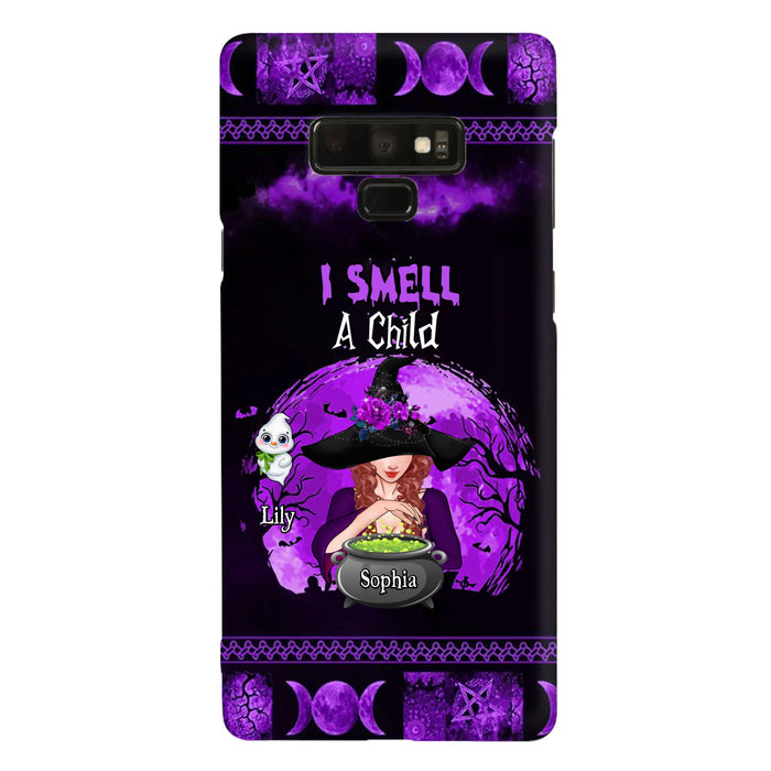 Personalized Witch Phone Case - Up to 10 Children - Halloween Gift Idea for Family - I Smell Children - Case for iPhone/Samsung