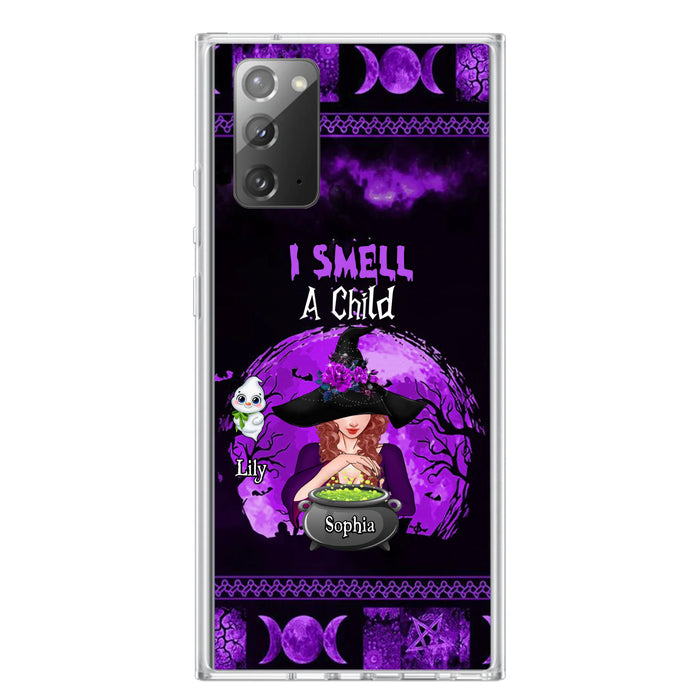 Personalized Witch Phone Case - Up to 10 Children - Halloween Gift Idea for Family - I Smell Children - Case for iPhone/Samsung