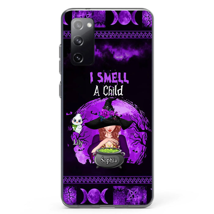 Personalized Witch Phone Case - Up to 10 Children - Halloween Gift Idea for Family - I Smell Children - Case for iPhone/Samsung