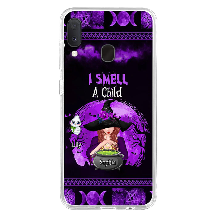 Personalized Witch Phone Case - Up to 10 Children - Halloween Gift Idea for Family - I Smell Children - Case for iPhone/Samsung