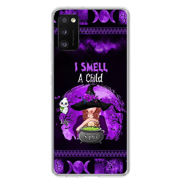 Personalized Witch Phone Case - Up to 10 Children - Halloween Gift Idea for Family - I Smell Children - Case for iPhone/Samsung