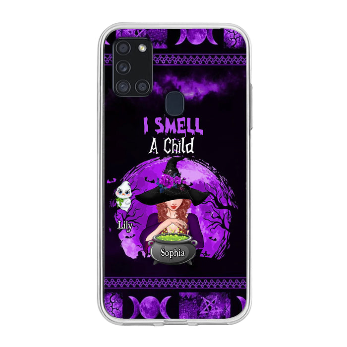 Personalized Witch Phone Case - Up to 10 Children - Halloween Gift Idea for Family - I Smell Children - Case for iPhone/Samsung