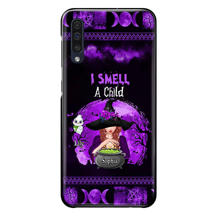 Personalized Witch Phone Case - Up to 10 Children - Halloween Gift Idea for Family - I Smell Children - Case for iPhone/Samsung