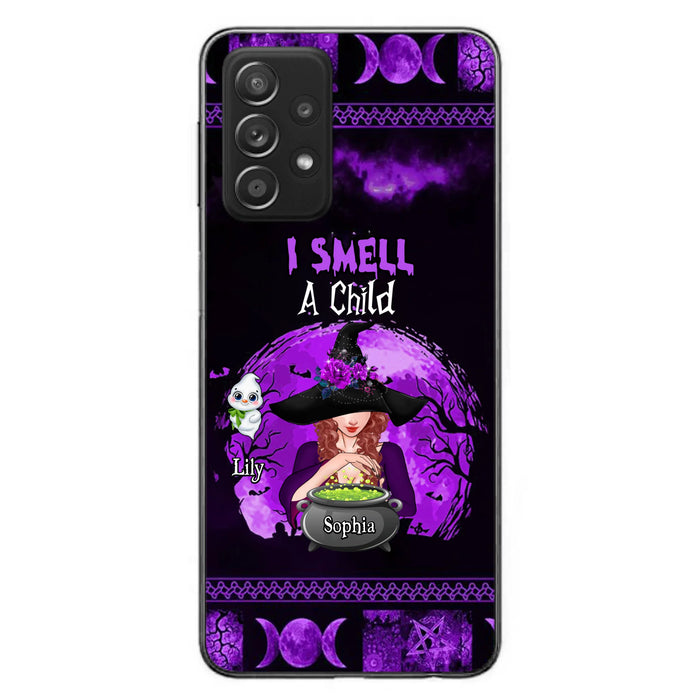 Personalized Witch Phone Case - Up to 10 Children - Halloween Gift Idea for Family - I Smell Children - Case for iPhone/Samsung