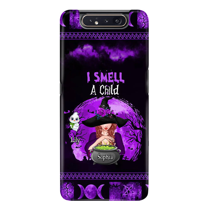 Personalized Witch Phone Case - Up to 10 Children - Halloween Gift Idea for Family - I Smell Children - Case for iPhone/Samsung