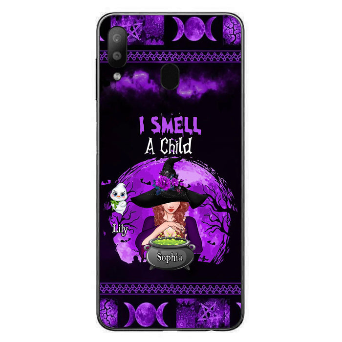 Personalized Witch Phone Case - Up to 10 Children - Halloween Gift Idea for Family - I Smell Children - Case for iPhone/Samsung