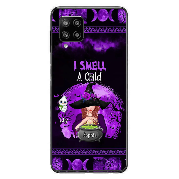 Personalized Witch Phone Case - Up to 10 Children - Halloween Gift Idea for Family - I Smell Children - Case for iPhone/Samsung