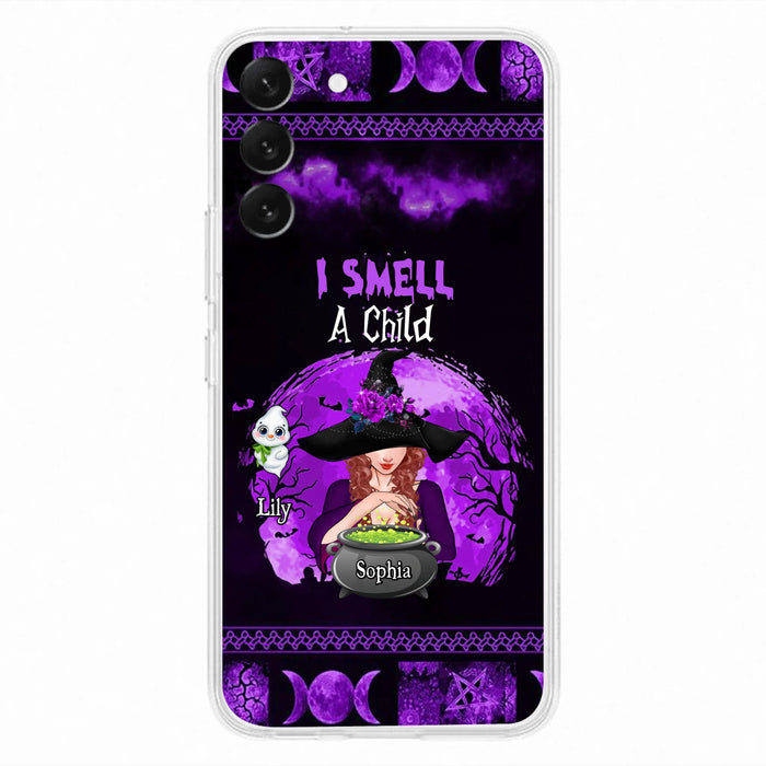Personalized Witch Phone Case - Up to 10 Children - Halloween Gift Idea for Family - I Smell Children - Case for iPhone/Samsung