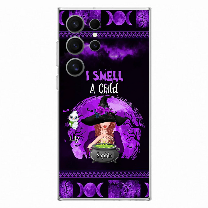 Personalized Witch Phone Case - Up to 10 Children - Halloween Gift Idea for Family - I Smell Children - Case for iPhone/Samsung