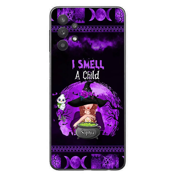 Personalized Witch Phone Case - Up to 10 Children - Halloween Gift Idea for Family - I Smell Children - Case for iPhone/Samsung