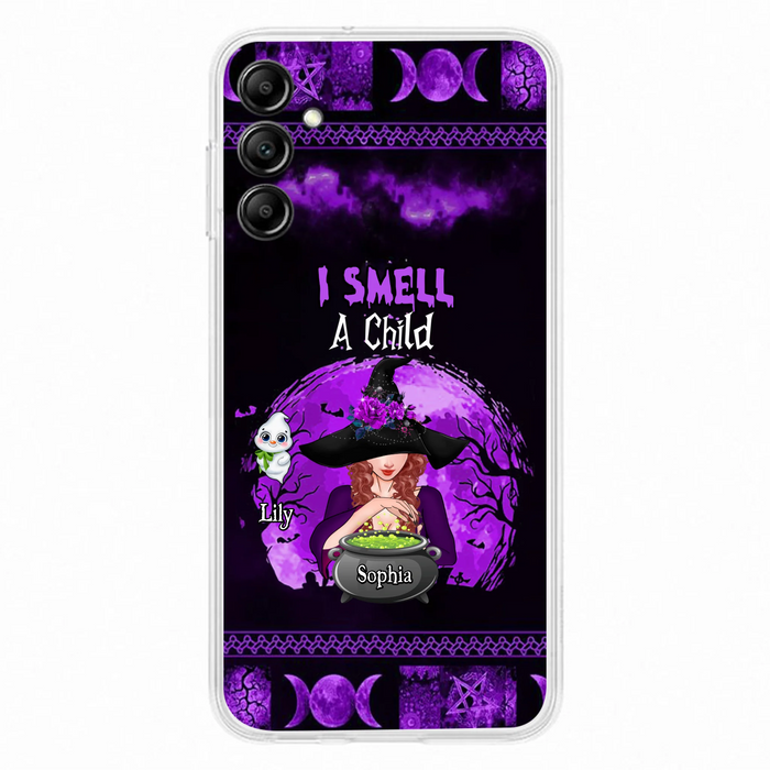 Personalized Witch Phone Case - Up to 10 Children - Halloween Gift Idea for Family - I Smell Children - Case for iPhone/Samsung