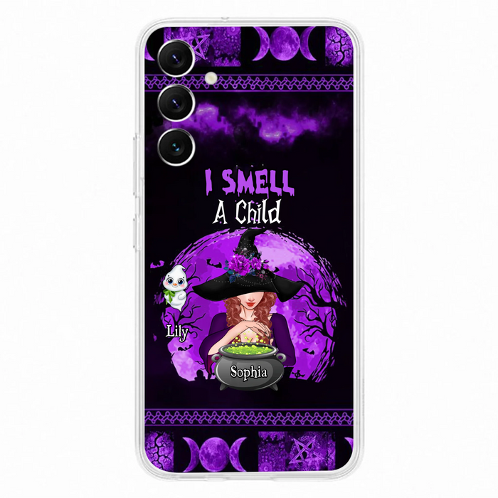 Personalized Witch Phone Case - Up to 10 Children - Halloween Gift Idea for Family - I Smell Children - Case for iPhone/Samsung