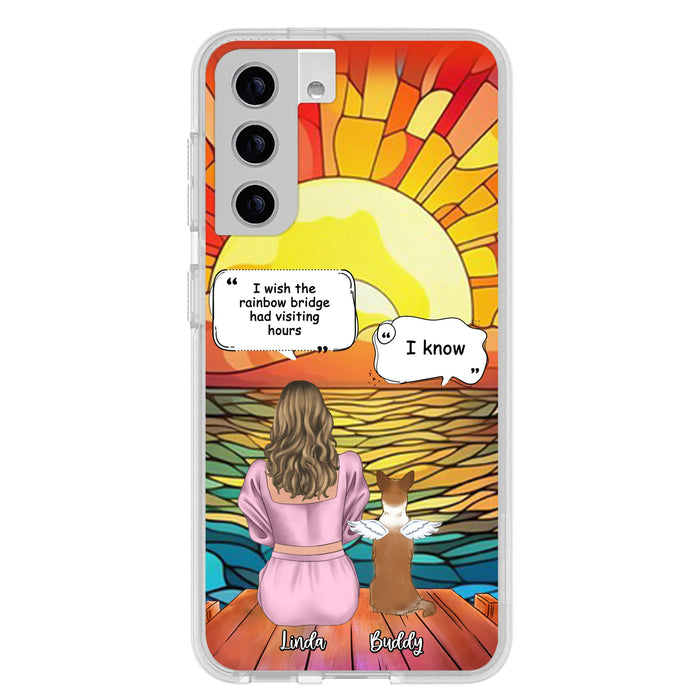 Custom Personalized Memorial Dog Phone Case - Upto 4 Dogs - Memorial Gift Idea For Dog Owners - Case for iPhone/Samsung