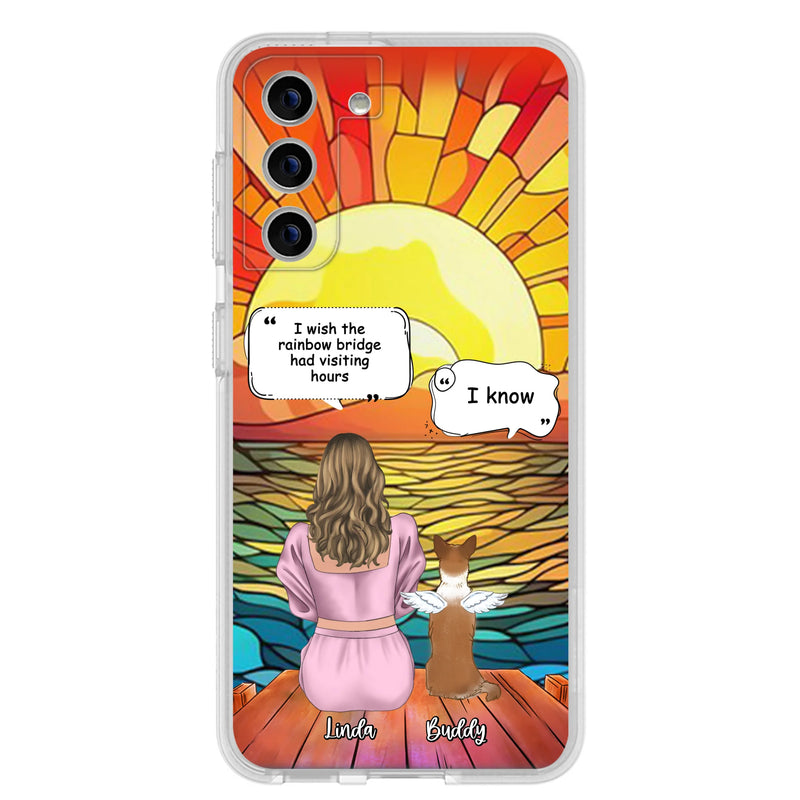 Custom Personalized Memorial Dog Phone Case - Upto 4 Dogs - Memorial Gift Idea For Dog Owners - Case for iPhone/Samsung