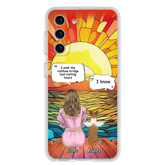 Custom Personalized Memorial Dog Phone Case - Upto 4 Dogs - Memorial Gift Idea For Dog Owners - Case for iPhone/Samsung