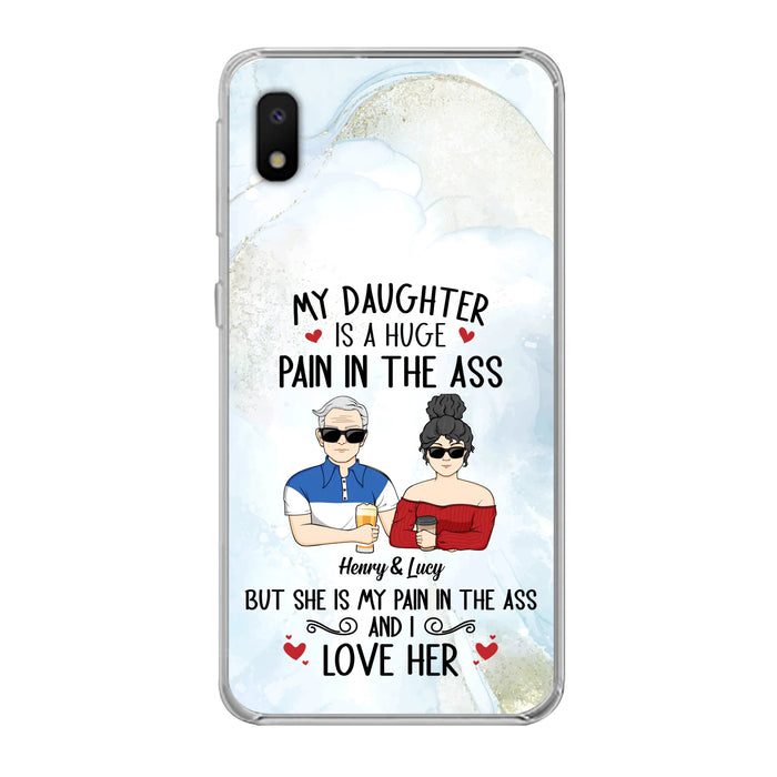 Custom Personalized Dad And Daughter Phone Case - Gift Idea For Dad/ Father's Day/Birthday - My Daughter Is A Huge Pain In The Ass - Case For iPhone And Samsung