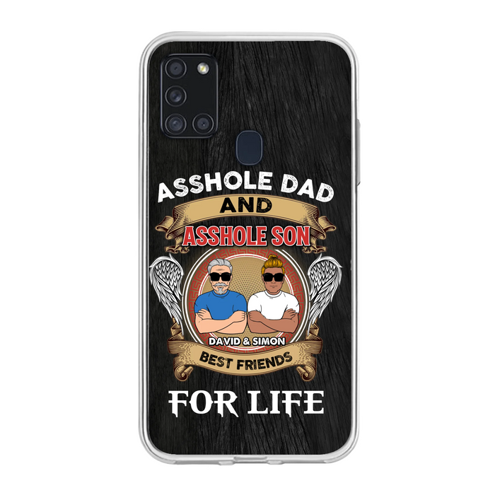 Custom Personalized Dad And Son Phone Case - Funny Gift Idea for Dad from Son - Asshole Dad And Asshole Son Best Friends For Life - Case for iPhone/Samsung