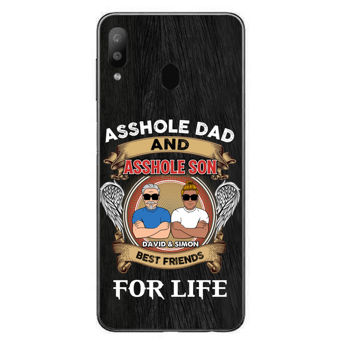 Custom Personalized Dad And Son Phone Case - Funny Gift Idea for Dad from Son - Asshole Dad And Asshole Son Best Friends For Life - Case for iPhone/Samsung