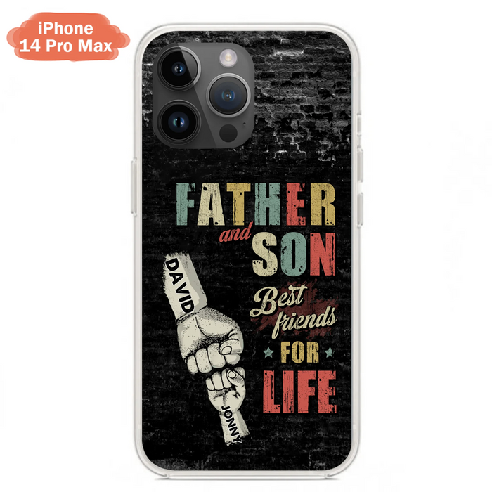 Custom Personalized Father Phone Case - Upto 5 Children - Father's Day Gift Idea from Sons/Daughters - Father And Son/Daughter Best Friends For Life - Case for iPhone/Samsung