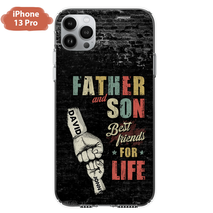 Custom Personalized Father Phone Case - Upto 5 Children - Father's Day Gift Idea from Sons/Daughters - Father And Son/Daughter Best Friends For Life - Case for iPhone/Samsung