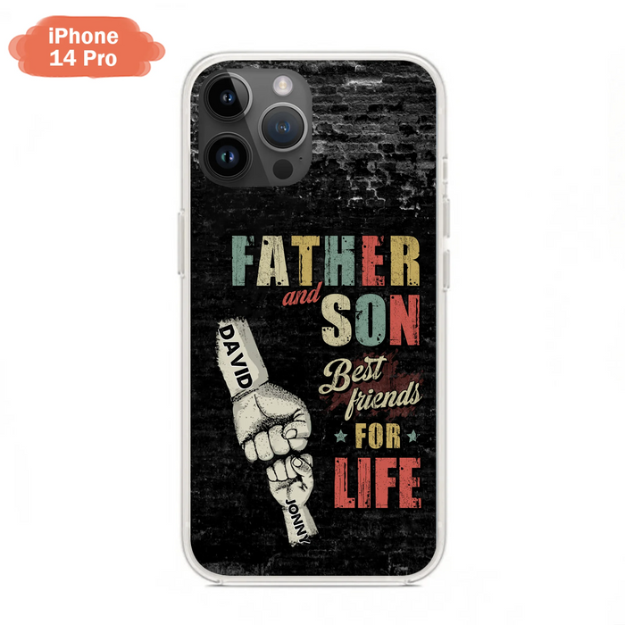 Custom Personalized Father Phone Case - Upto 5 Children - Father's Day Gift Idea from Sons/Daughters - Father And Son/Daughter Best Friends For Life - Case for iPhone/Samsung