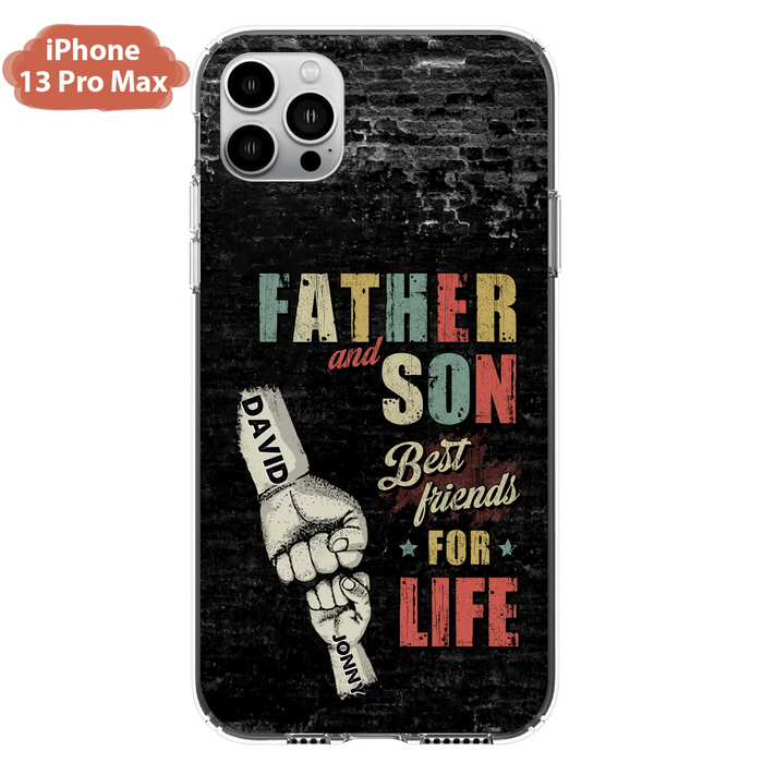 Custom Personalized Father Phone Case - Upto 5 Children - Father's Day Gift Idea from Sons/Daughters - Father And Son/Daughter Best Friends For Life - Case for iPhone/Samsung
