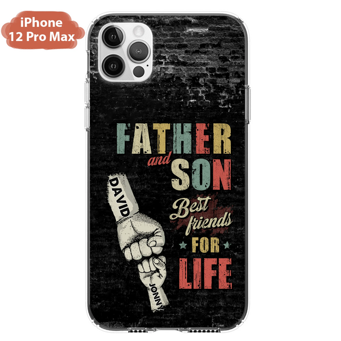 Custom Personalized Father Phone Case - Upto 5 Children - Father's Day Gift Idea from Sons/Daughters - Father And Son/Daughter Best Friends For Life - Case for iPhone/Samsung