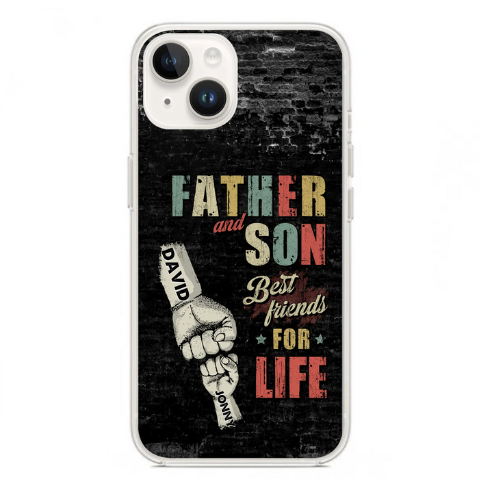 Custom Personalized Father Phone Case - Upto 5 Children - Father's Day Gift Idea from Sons/Daughters - Father And Son/Daughter Best Friends For Life - Case for iPhone/Samsung
