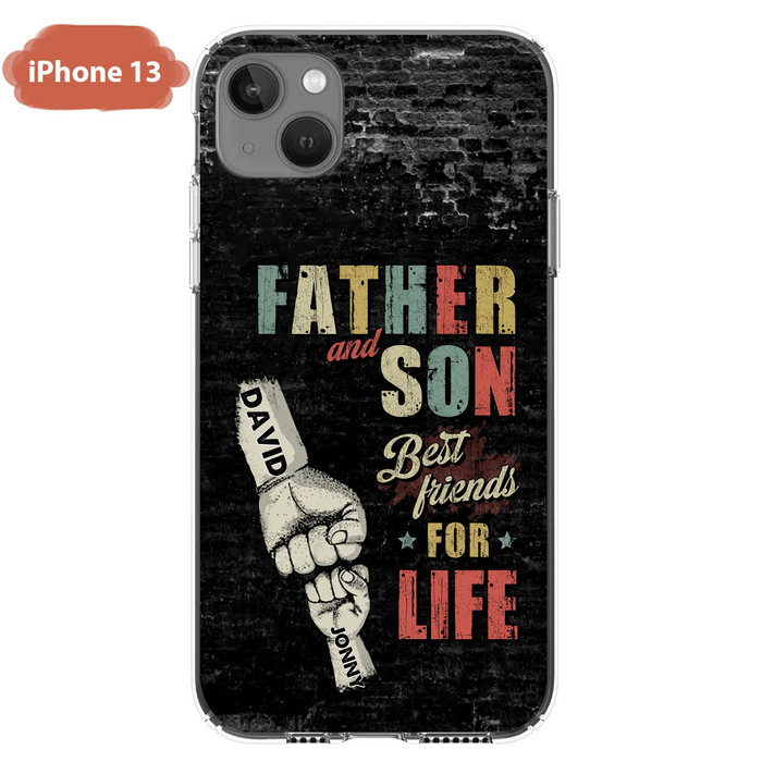 Custom Personalized Father Phone Case - Upto 5 Children - Father's Day Gift Idea from Sons/Daughters - Father And Son/Daughter Best Friends For Life - Case for iPhone/Samsung