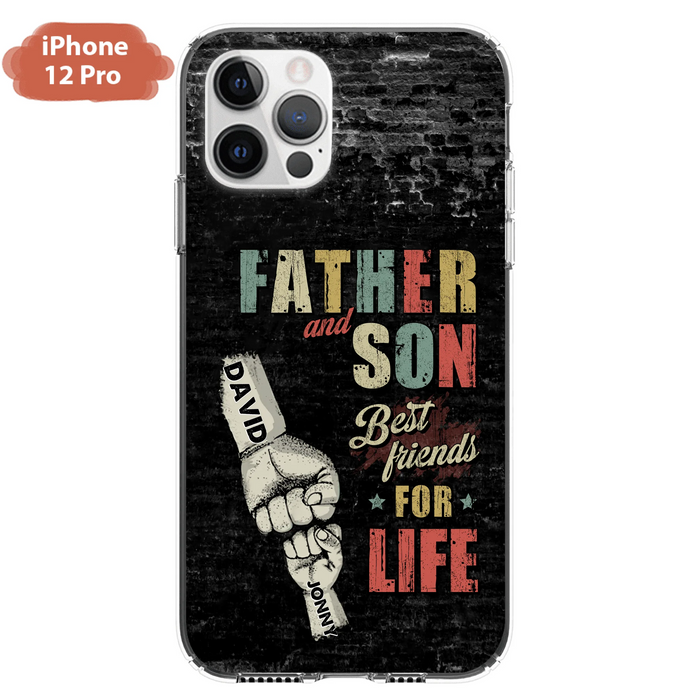 Custom Personalized Father Phone Case - Upto 5 Children - Father's Day Gift Idea from Sons/Daughters - Father And Son/Daughter Best Friends For Life - Case for iPhone/Samsung
