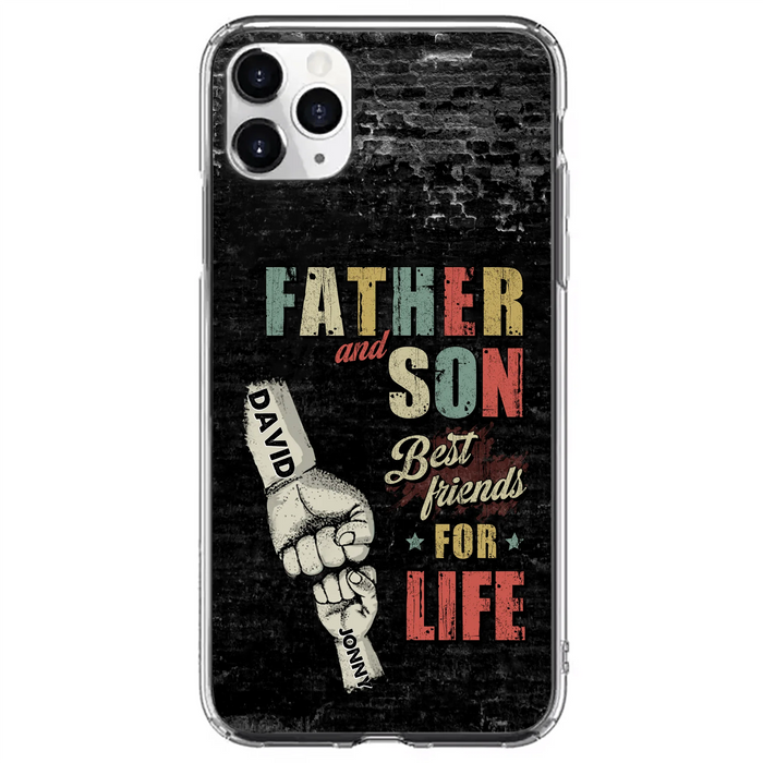 Custom Personalized Father Phone Case - Upto 5 Children - Father's Day Gift Idea from Sons/Daughters - Father And Son/Daughter Best Friends For Life - Case for iPhone/Samsung