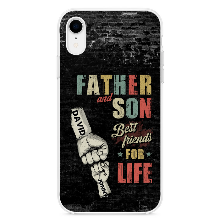 Custom Personalized Father Phone Case - Upto 5 Children - Father's Day Gift Idea from Sons/Daughters - Father And Son/Daughter Best Friends For Life - Case for iPhone/Samsung