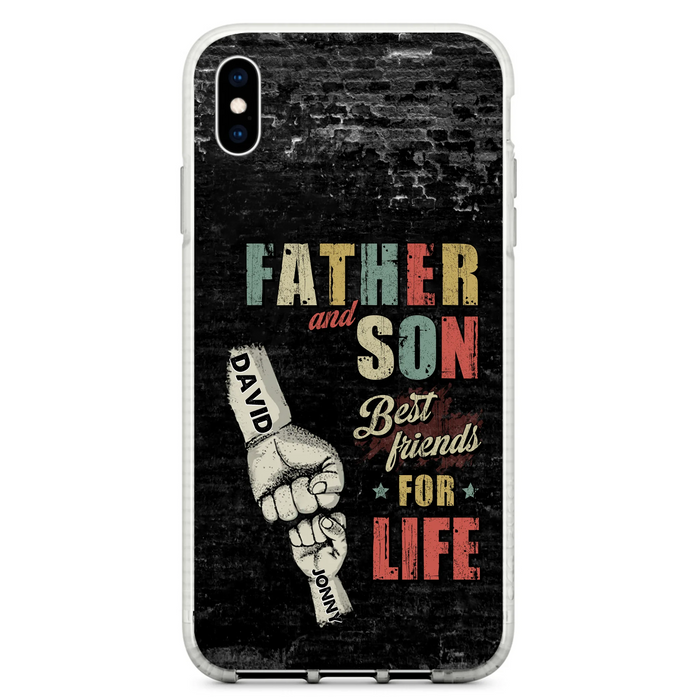 Custom Personalized Father Phone Case - Upto 5 Children - Father's Day Gift Idea from Sons/Daughters - Father And Son/Daughter Best Friends For Life - Case for iPhone/Samsung