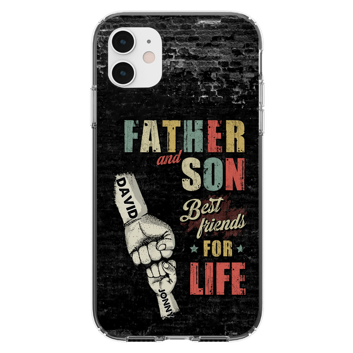 Custom Personalized Father Phone Case - Upto 5 Children - Father's Day Gift Idea from Sons/Daughters - Father And Son/Daughter Best Friends For Life - Case for iPhone/Samsung