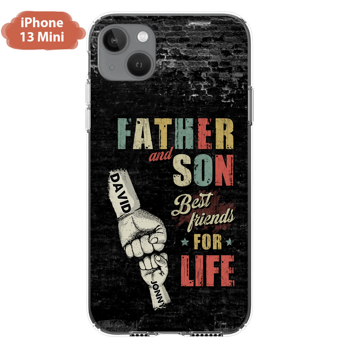 Custom Personalized Father Phone Case - Upto 5 Children - Father's Day Gift Idea from Sons/Daughters - Father And Son/Daughter Best Friends For Life - Case for iPhone/Samsung