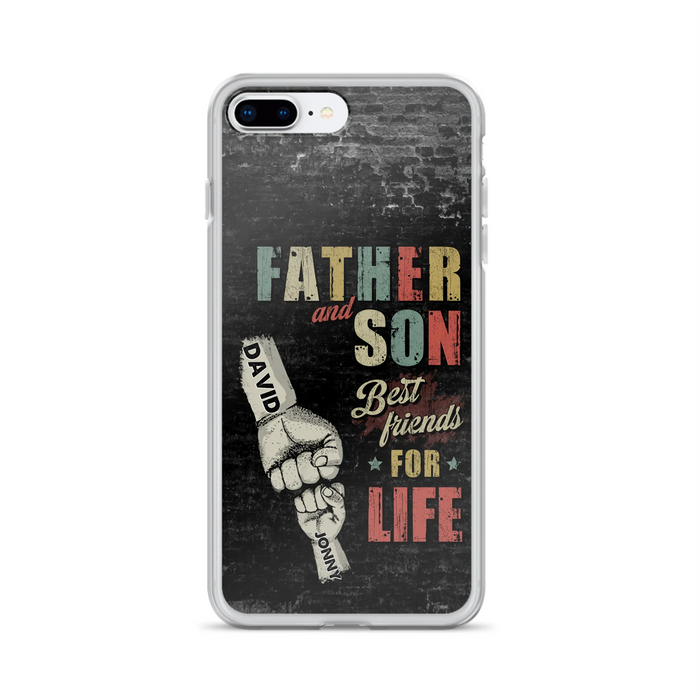 Custom Personalized Father Phone Case - Upto 5 Children - Father's Day Gift Idea from Sons/Daughters - Father And Son/Daughter Best Friends For Life - Case for iPhone/Samsung