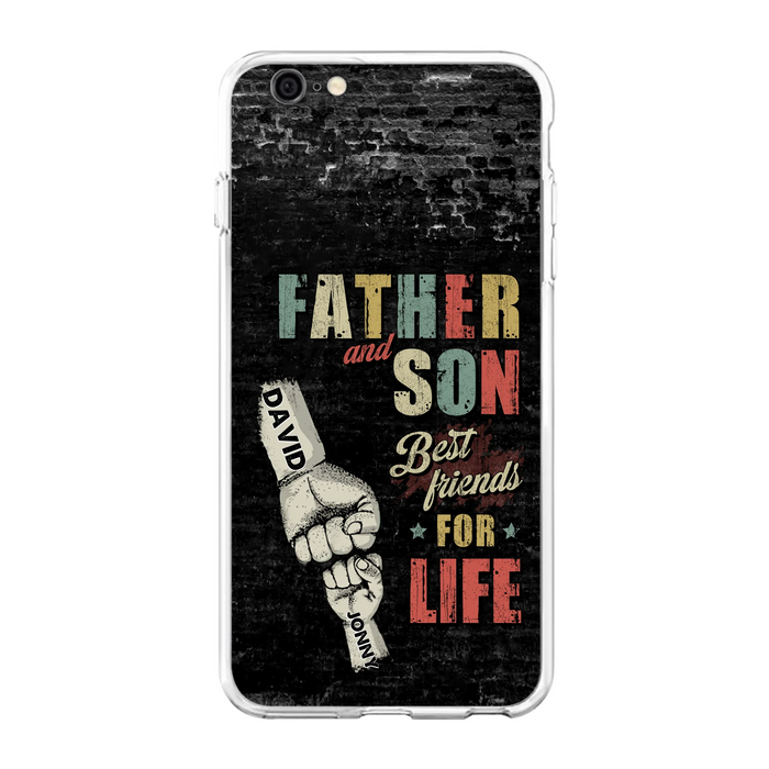 Custom Personalized Father Phone Case - Upto 5 Children - Father's Day Gift Idea from Sons/Daughters - Father And Son/Daughter Best Friends For Life - Case for iPhone/Samsung